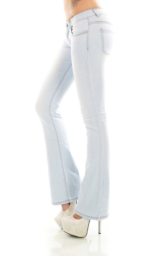 Jean bootcut pour femme Miss RJ en denim bleu classique