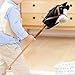 JWQFBC Stick Riding Toy, Wooden Post, Neighing and Galloping Sounds with Realistic Sound Effects Leisure Horse for Ages 3 and Up, Black with Roller