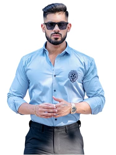 Image of Foomer Green Paisley Printed Opaque Party Shirts