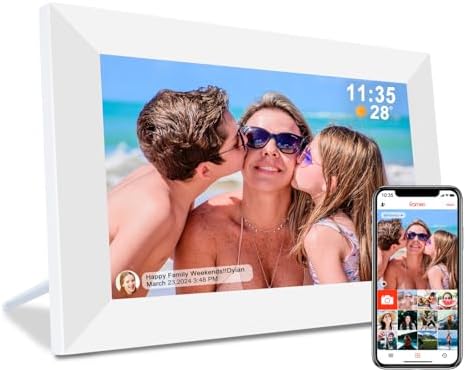 10 Presentes Inesquecíveis para Avós no Dia das Mães 2026: Do Clássico ao Tech 2 Moldura digital Frameo de 10,1 polegadas branca, moldura digital ...