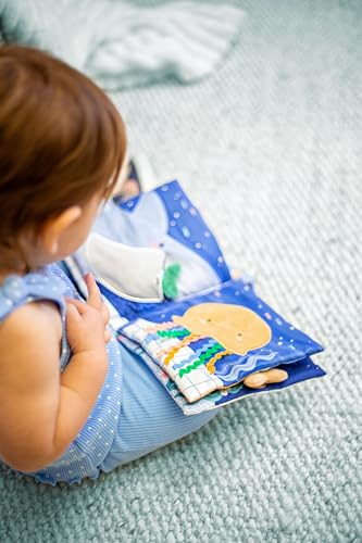 Image of Stephen Joseph, Soft Fabric Book, Soft Activity Baby Book - 6 Sensory Filled Pages, Sensory Toys for Babies and Toddlers, Garden