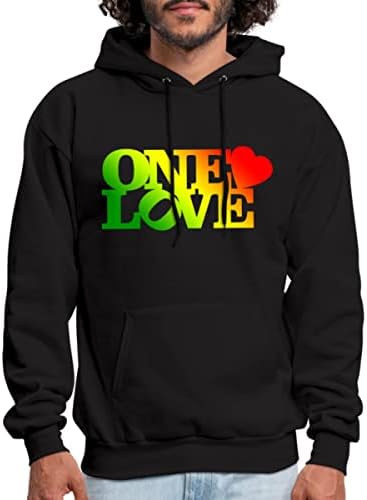 Spreadshirt One Love Rasta Men’s Hoodie