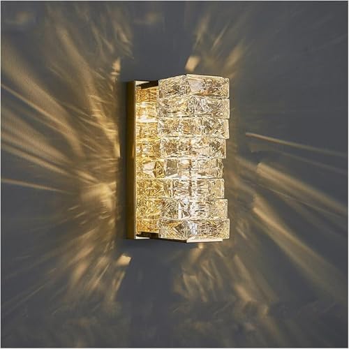 Applique murale LED moderne en cristal de luxe pour salon
