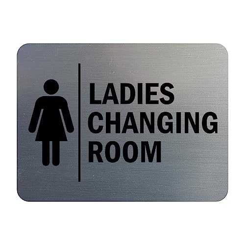 Plaque vestiaire pour femme classique Signs ByLITA signalétique argent brossé taille M
