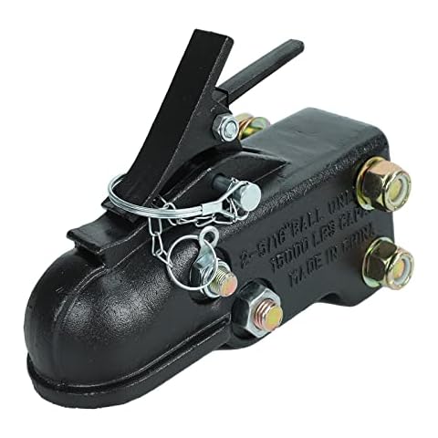 STMGW Heavy Duty Cast Adjustable Trailer Coupler 2-5/16 in,15000LBS Capacity Channel-Mount Coupler with Hardware Kit Cover