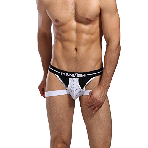 Men Sexy Cotton Jockstrap Elastic G-String Thong Men Underwear