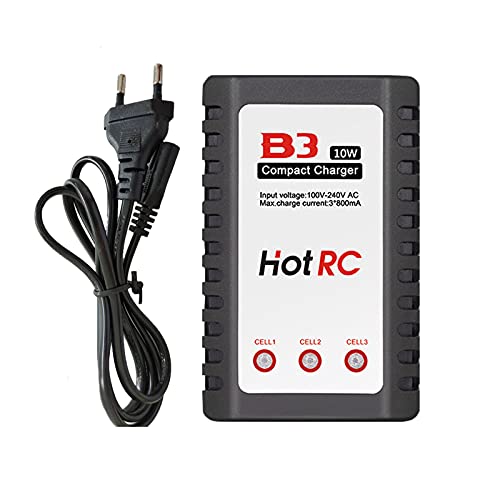 Smart Airsoft Lipo Battery Charger,2S 3S Cells 10W Balance Lipo Charger for 7.4V 11.1V Airsoft Gun Battery