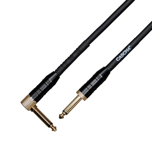 CASCHA Professional Line Guitar Cable, Angled, Black, 6 m - Image 3