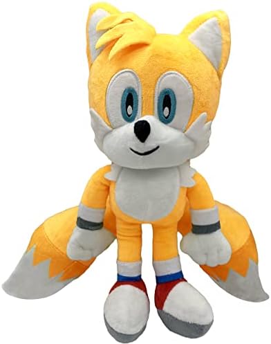 yobel Tails Plush Toys, The Hedgehog Sonicc Cotton Figures, Gifts for Boys and Girls Cartoon Character Plush(Tails)