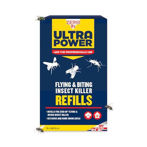Zero In Ultra Power Flying & Biting Insect Killer Refills 10 Pack for Continuous Insect Protection Compatible with Zero In Devices Yellow