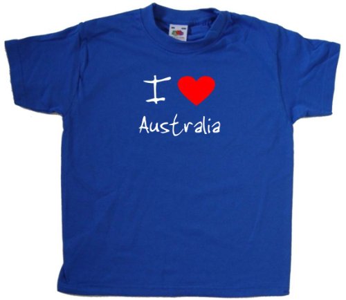 I Love Heart Australia Royal Blue Kids T-Shirt