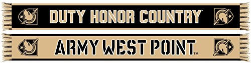 RUFFNECK Official NCAA Army West Point Scarf | Premium Jacquard Knit Neck Scarf for Women and Men | Officially Licensed Army West Point Apparel