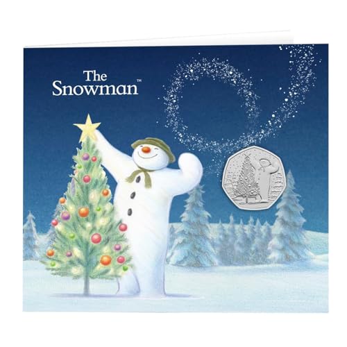 Pièce non circulée 50 pence Bonhomme de neige 2024 sous scellé