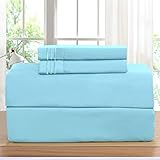Best Seller Luxurious Pillowcases on Amazon! Elegant Comfort 1500 Thread Count Wrinkle,Fade and Stain Resistant 2-Piece Pillowcases- HypoAllergenic, Standard Size - Aqua Blue