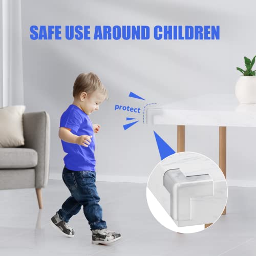 8 Pack Large Clear Corner Protectors for Baby Proofing Furniture - Table Edge Guards and Bumpers