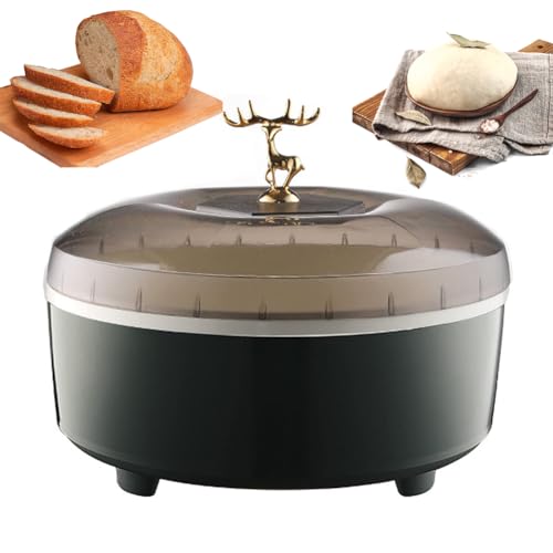 Máquina de fermentación de pan, fermentador de masa de 5 litros con temperatura y sincronización ajustables, caja de fermentación termostática automática con revestimiento de acero inoxidable blue