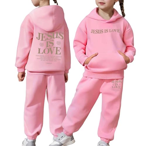 Sweat à capuche et pantalon à manches longues enfant ensemble chaud uni