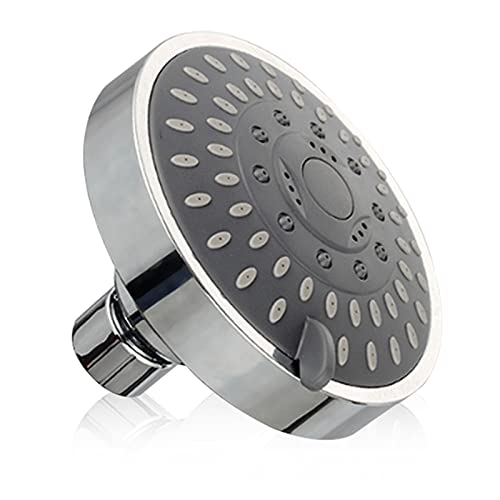 ERYUE Cabezal de Ducha de Alta presión 4 Pulgadas 5 configuraciones Baño Ajustable Cabezal de Ducha Rociador Cabezal de Ducha Baño de Cromo Pulido Reemplazo del Cabezal de Ducha de Lluvia,Ducha de ma Cover