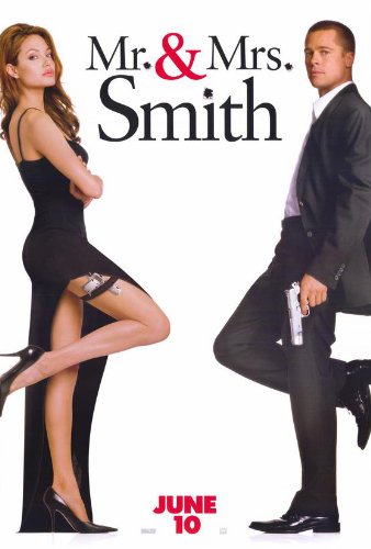 MR. & MRS. SMITH MOVIE POSTER 1 Sided ORIGINAL 27x40 ANGELINA JOLIE BRAD PITT