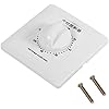 30/60/120 Min Countdown Timer, Wall Timer Switches Mechanical Countdown Timer for Bathroom Fan, Lights, Water Heater, Pump, Router(60min)