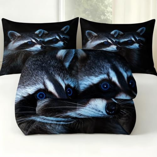 Ropa de cama de mapache de 200 x 200 cm un refugio azul y cómodo para adolescentes 6