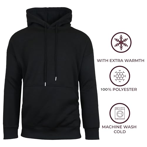 Galaxy by Harvic Men's Sherpa Lined Pullover Hoodie Sweatshirt (S-2XL)2