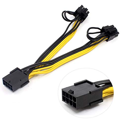 8pin PCI Express a 2 X PCIe 8 (6 + 2) pin e scheda madre grafica a 6 pin Scheda video PCI-e GPU VGA Y-splitter Cavo di alimentazione hub (4 pack)