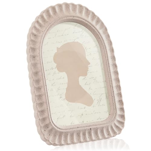 AceOrbit 4x6 Inch Beige Petal Arched Picture Frame...