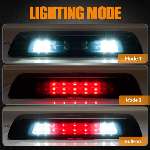 Image of Third 3rd Brake Light LED for 2007-2020 Toyota Tundra, High Mount Rear Brake Lights Assembly for 07-20 Tundra, Waterproof Center Cab Cargo Lamp Stop Light
