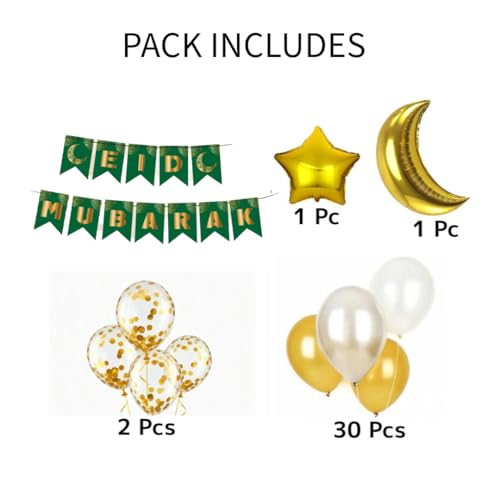 Image of Eid Mubarak Balloon Decoration Set