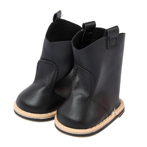 mophrati Botas de muñeca de 18 con tacón Alto y Botas Altas para niña, para Navidad, Acción Gracias, Color Rojo , Negro , 7.5 x 4.5 x 9 cm