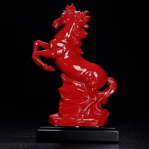 Amazon.co.jp: 置物 置き物 赤い馬の装飾品、ギフト、工芸品 屋内 屋外