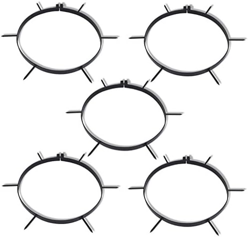 mewmewcat 5 pcs Lawn Aerator Clamp with Spikes for Seeding or Fertilizing Dia. 30 cm
