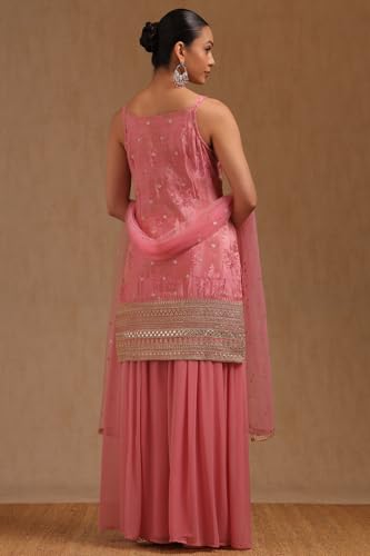 Image of Soch Womens Tissue Embroidered Suit Set With Sequins