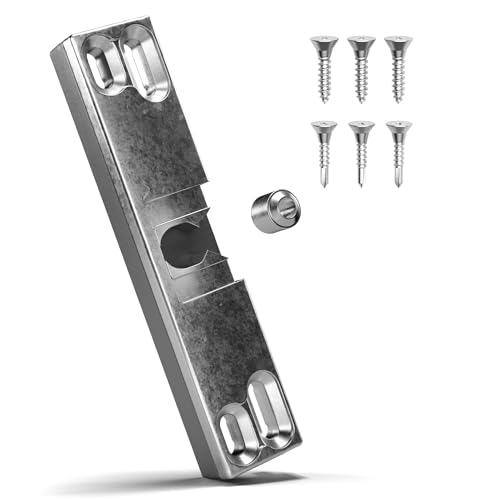 LouMaxx Pestillo para puerta de balcón, cierre invisible, uso universal como pestillo para puerta de terraza, puerta de balcón, incluye tornillos