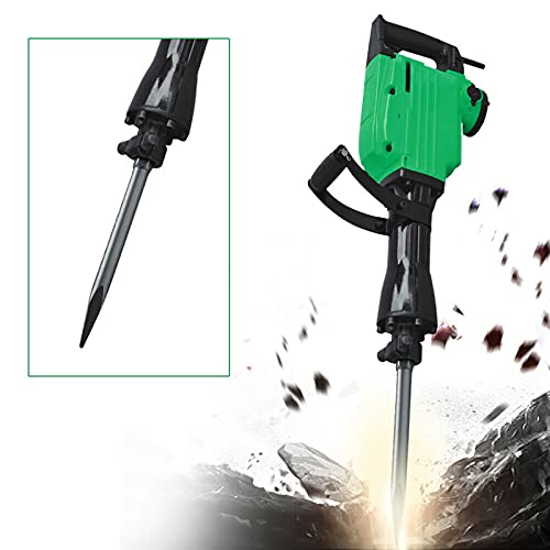 1500W Abbruchhammer Stemmhammer Meißelhammer Schlaghammer Bohrhammer mit 1 Bohrer (Leerlaufdrehzahl: 1700r/min… – Bild 3