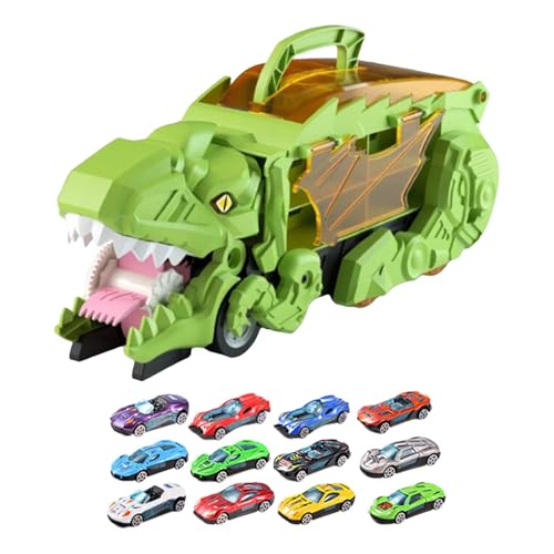 amleso 恐竜を食べる車 恐竜を飲み込むトラック ギフトおもちゃ 恐竜を食べるトラック, 緑のサムネイル