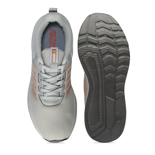 Image of Action | Athleo | SWIFT-151 | Men's | Lace-Up | Running | Shoes | Durable | Comfortable | Breathable | Lighweight | Sports | Shoes Light-Grey