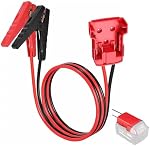 Jumper Cables avec adaptateur compatible avec Milwaukee M18 18V Démarreur de saut à batterie, 12AWG 2FT/0,6M fil de silicone, câble de booster automobile pour sauter voiture de démarrage utilisant la batterie d'outil