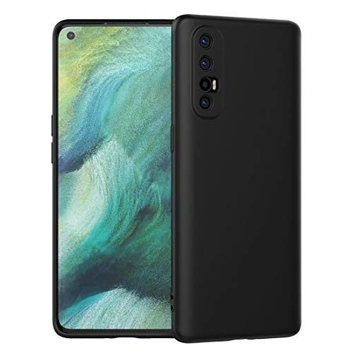 FUNMAX+ Oppo Find X2 Neo 5G Hülle Case, Silikon Handyhülle mit [Schutz für Kamera] [Faser-Innenraum] Anti-Scratch Dünn Schutzhülle Stoßfest Cover für Find X2 Neo (Schwarz)
