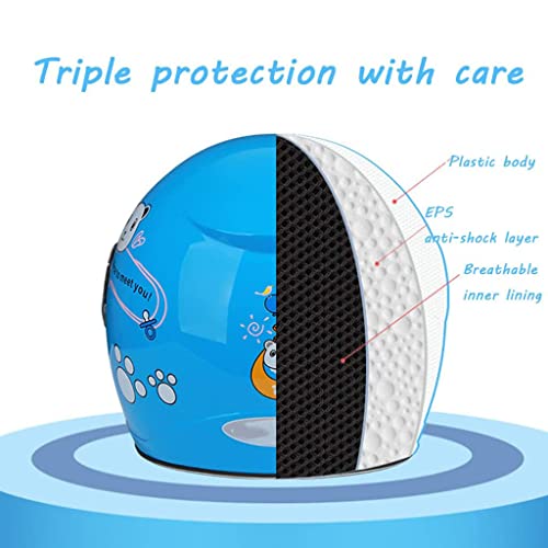 Kids Cute Helmet With Visor, Vintage Motorcycle Open-Face Helmet For Boys & Girls, Ece/Dot Approved Electric Scooter Children's 3/4 Motorcycle Helmet For Vespa Scooter Atv Moped -B-50-55Cm #TOP5