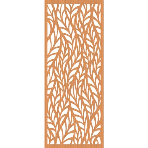 Image of Ortonville Decorative Pierced Fretwork Wood Wall Panels, 33 3 /8 inchW x 84 3 /8 inchH x 3 /8 inchT, Cherry