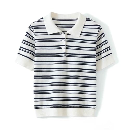 Camiseta de verano para mujer transpirable de punto suelto contra el calor diario