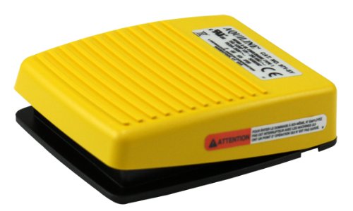 Linemaster 971-SY Aquiline Foot Switch, Electrical, Plastic, Single Pedal, Momentary, Single Stage, No Guard, Yellow