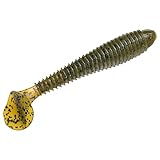 Strike King Rage Swimmer Fishing Lure, Soft Plastic Paddletail Minnow, Sleek Nose Cone, Softly Ribbed Body, Thin Tail