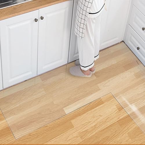 Transparent PVC Non-Slip Floor Protector Mat - Heavy-Duty 1.5mm Thick Runner for Hardwood Floors, Indoor/Outdoor Use, 5x15ft (60x180 inches) - Durable Door Mat