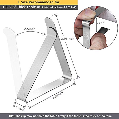 Ozozo 12 Pack Tablecloth Clips - Tablecloth Clips For Outdoor Tables Stainless Steel Picnic Tablecloth Clips Heavy Duty Table Clips Fortablecloths（Large Size） #TOP3