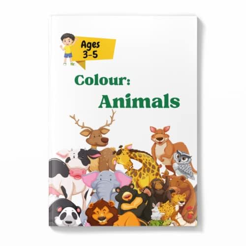 Animal Creative Copy drawing and Colouring Book for Kids Age 37 Years