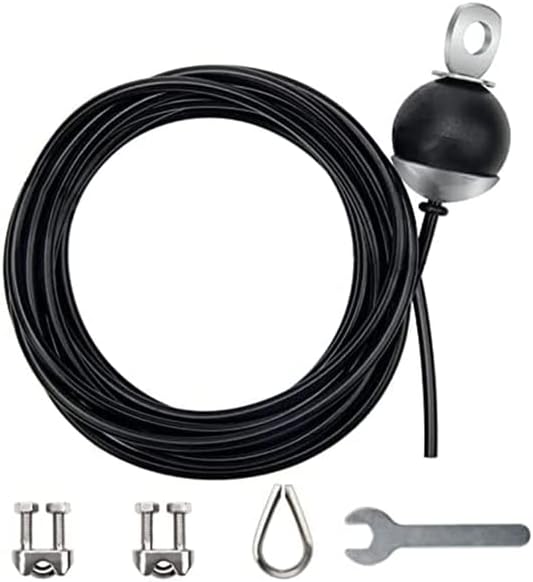 Fitness Pulley Cable,Adjustable Gym Cable Pulley System Replacement Fitness Cable for Pulley,5Mm Pulley Cable for Gym - (Color: Black)