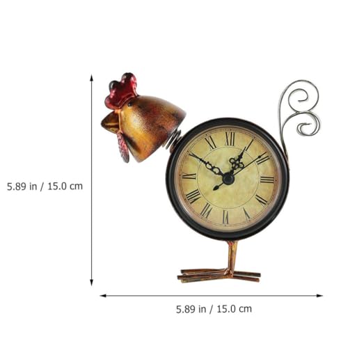 Reloj de escritorio sin pilas en hierro marrón para evitar ruidos y cambios de batería 3